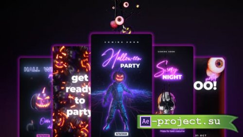Videohive - Neon Halloween Stories - 28972637 - Project for After Effects