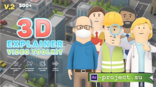 Videohive - 3D Characters Explainer Toolkit V2 - 26491556 - Project & Script for After Effects