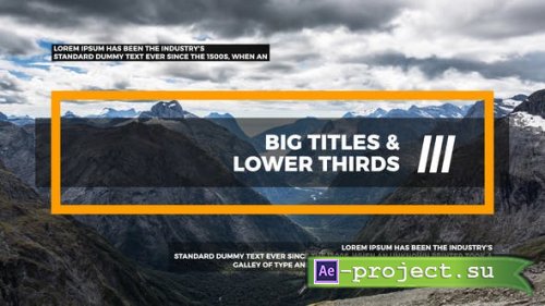 Videohive - Big Titles & Lower Thirds III - 22107887 - Project for After Effects