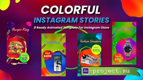 Videohive - Colorful Instagram Stories - 28334317 - Project for After Effects