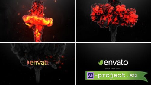 Videohive - Fire With Smoke Collision Logo Reveal - 27481770 - Project for After Effects