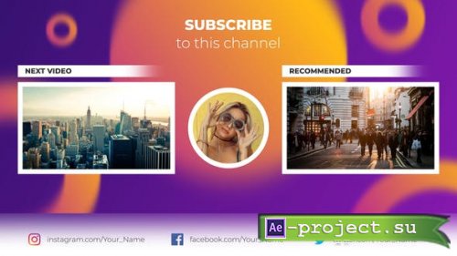 Videohive - YouTube End Screen Set 2 - 27042177 - Project for After Effects
