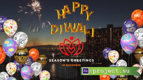 Videohive - Happy Diwali Balloons Reveal - 29198942 - Project for After Effects