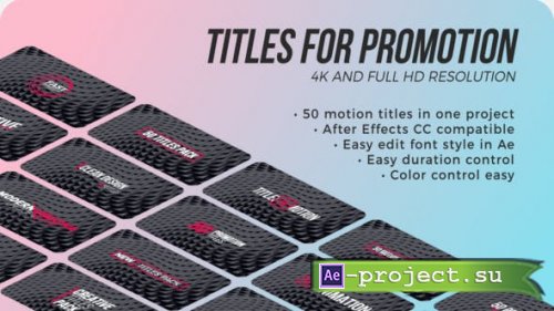 Videohive - Titles for promotion | After Effects - 29180528 - Project for After Effects