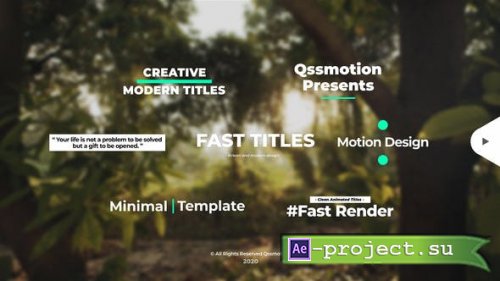 Videohive - Creative and Clean Titles Package - 29162029 - Project for After Effects