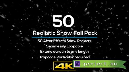 Videohive - 50 Realistic Snow Falls Project Pack - 29151895 - Project for After Effects