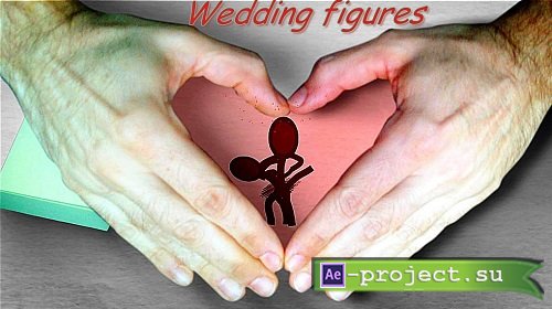 Wedding Invitation with stick figures 9367462 - Project for After Effects