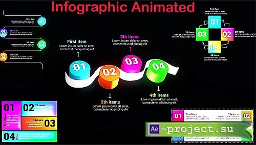 Infographic Animated Lists V6 838121 - Project for After Effects