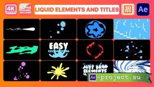 Videohive - Liquid Elements And Titles - 29223876 - Project for After Effects
