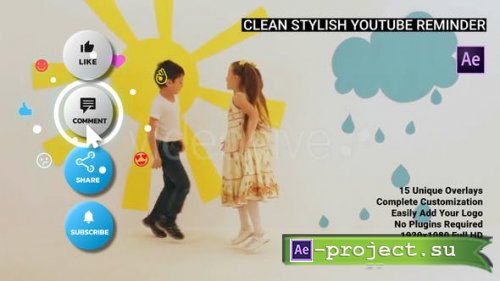 Videohive - Clean Stylish YouTube Reminder  AE - 28728261 - Project for After Effects