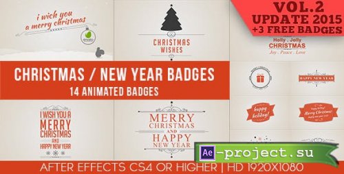 Videohive - Christmas / New Year Badges - 6020452 - Project for After Effects