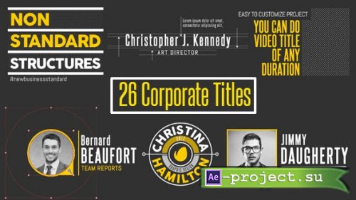 Videohive - 26 Corporate Titles - 17929371 - Project for After Effects