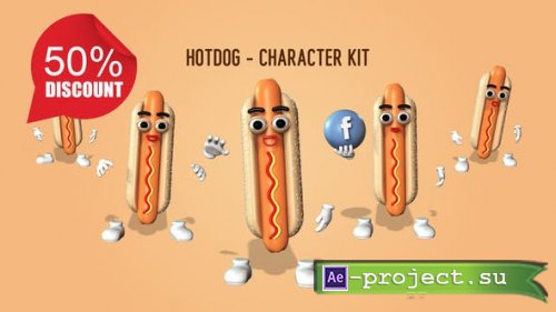 Videohive - Hotdog - Character Kit - 26850622 - Motion Graphics