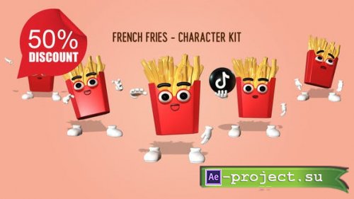 Videohive - French Fries - Character Kit - 26962035 - Motion Graphics