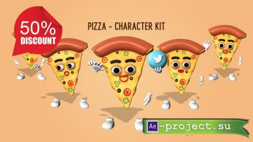 Videohive - Pizza - Character Kit - 26986120 - Motion Graphics