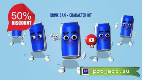 Videohive - Drink Can - Character Kit - 27082461 - Motion Graphics