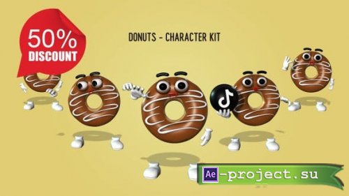 Videohive - Donuts - Character Kit - 27129165 - Motion Graphics