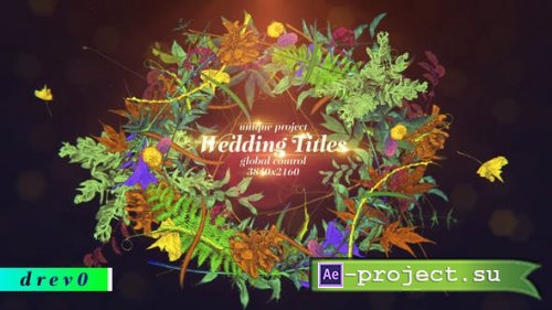 Videohive - Wedding Titles/ Hand Draw/ Love Story/ Vintage Typography/ Merry Christmas/ Plants/ Flowers/ Wreath - 29432563
