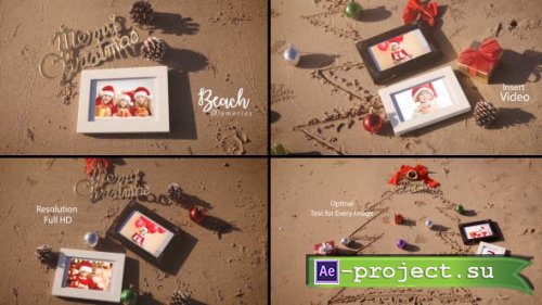 Videohive - Christmas Photo Frame On The Beach - 20891537 - Project for After Effects
