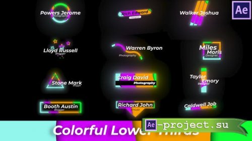 Videohive - Colourful Lower Thirds - 29083919 - Project for After Effects