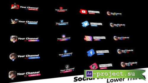 Videohive - Social Media Lower Thirds - 28788389 - Project for After Effects