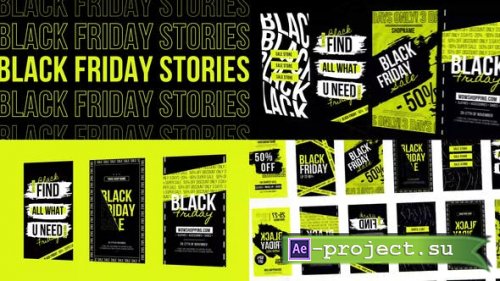 Videohive - Stories Black Friday Instagram NEON - 29506256 - Project for After Effects