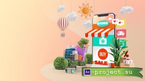 Videohive - Mobile Online Shopping AE Project - 28782295 - Project for After Effects