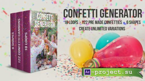 Videohive - Confetti Generator Bundle - 21668805 - Project for After Effects