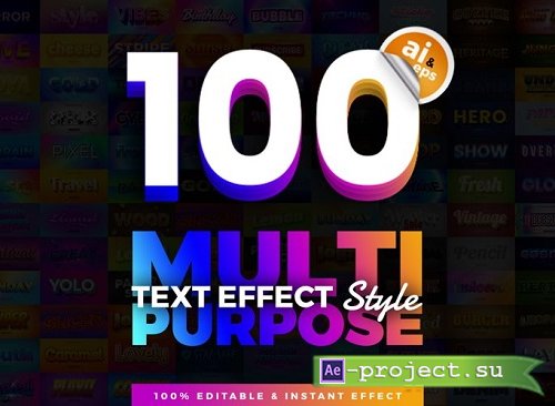 100 in 1 Bundle Multipurpose Text Effect 7153950