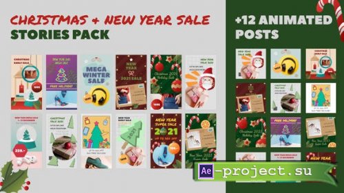 Videohive - Christmas and New Year Sale Stories Pack - 29509117 - Project for After Effects