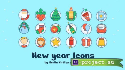 Videohive - New Year Icons - 29575469 - Project for After Effects
