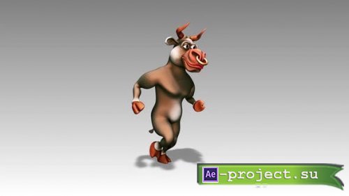 Videohive - Happy Bull - Cartoon Run - 29452746 - Motion Graphics