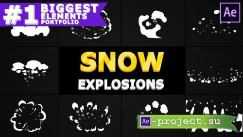 Videohive - Cartoon Snow Explosions | After Effects - 29611073 - After Effects Project & Script