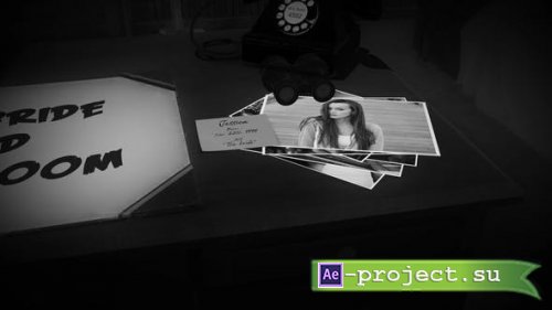 Videohive - Film Noir "The Bride and the Groom" (wedding announcement) - 24859689