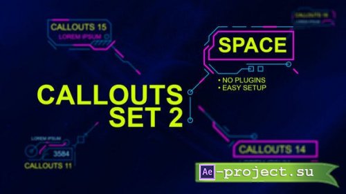 Videohive - Callouts set 2 space - 24318176 - Project for After Effects