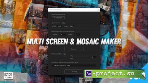 Videohive - Mosaic & Multiscreen Maker Auto - 19277984 - After Effects Project & Script