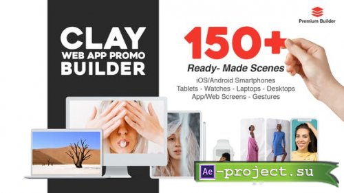 Videohive - Clay Web App Promo Builder - 28890153 - Project & Script for After Effects