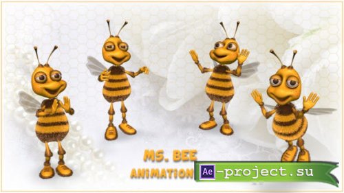 Videohive Ms. Bee Character - Animation Kit 20185426 - Project for After Effects