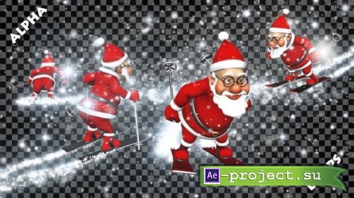 Videohive - 3D Santa Skier Transitions (Alpha Pack) - 22986968 - Motion Graphics