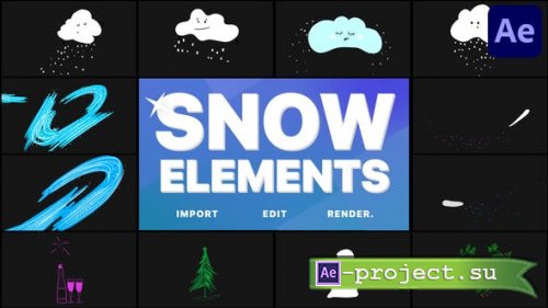 Videohive - Cartoon Snow Clouds | After Effects - 29691753 - After Effects Project & Script