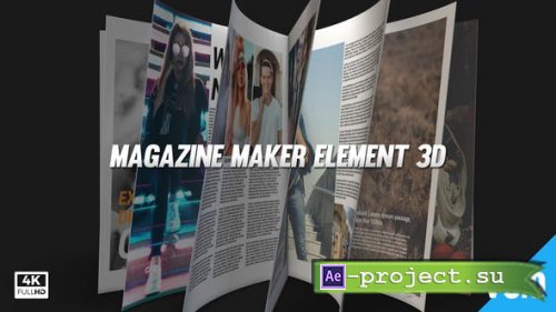 Videohive - Magazine Maker Element 3D V3 - 19627387 - Project for After Effects