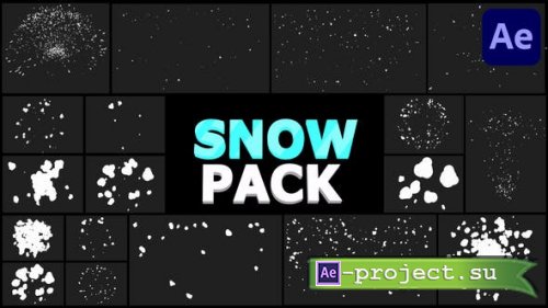 Videohive - Cartoon Snowflakes Pack | After Effects - 29733693 - After Effects Project & Script