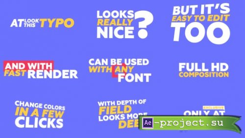Videohive - Kinetic Typography & Trantisions Pack - 20323338 - Project for After Effects