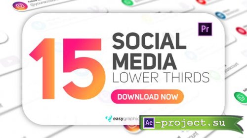 Videohive - Clean Rounded Social Media Lower Thirds - 29783442- Premiere Pro Templates