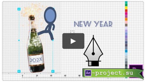 Videohive - Happy New Year Greetings - Inkman - 25354525 - Premiere Pro Templates