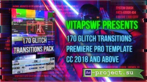 Videohive - 170 Glitch Transitions Pack - 29062629 - Premiere Pro Templates