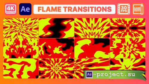 Videohive - Flame Transitions | After Effects - 29849605 - Project & Script for After Effects
