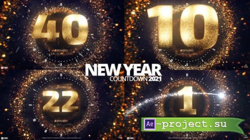 Videohive - Golden New Year Countdown 2021 - 29809141 - Project for After Effects