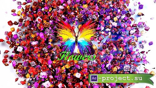 Particle Flowers Logo V4 821355 - Project for After Effects