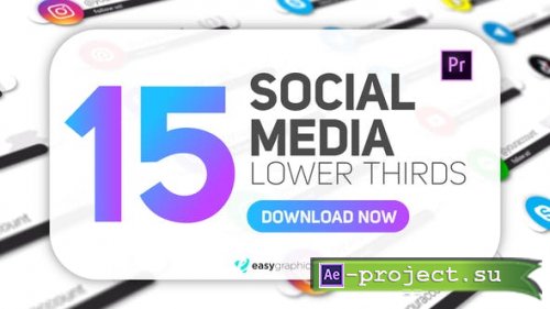 Videohive - Simple White Social Media Lower Thirds - 29808170 - Premiere Pro Templates